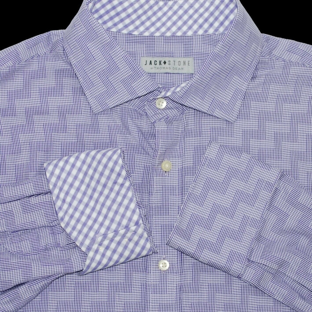 Jack Stone by Thomas Dean Men's 100% Cotton Shirt